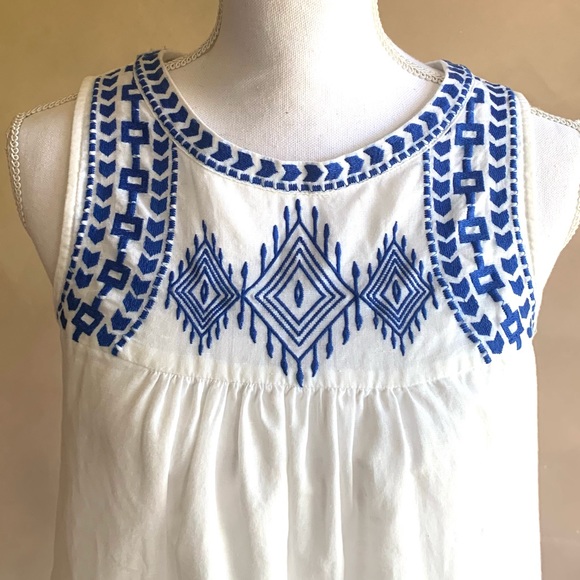 EUC✨J.Crew Linen Blend Embroidered Dress - Picture 2 of 13